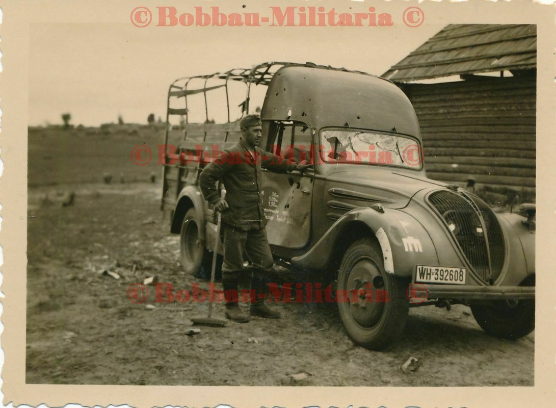 Foto Finnland Hanko Wehrmacht französischer Beute LKW Peugeot DK 5 J truck