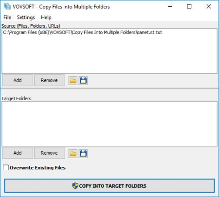VovSoft Copy Files Into Multiple Folders 3.0