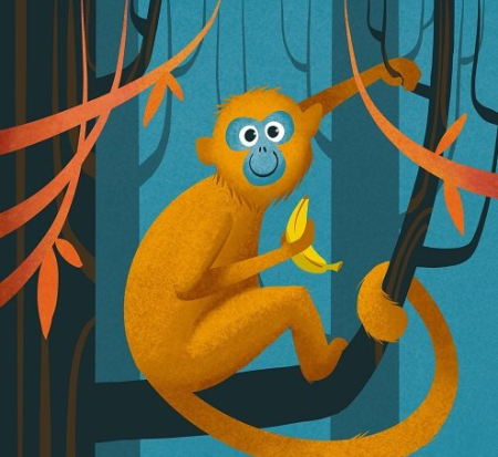 Procreate Jungle Vibes – Fun Monkey in The Wild TWO FREE BRUSHES