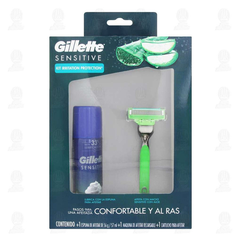 Farmacias Guadalajara: Gillette mach 3 con espuma de afeitar 
