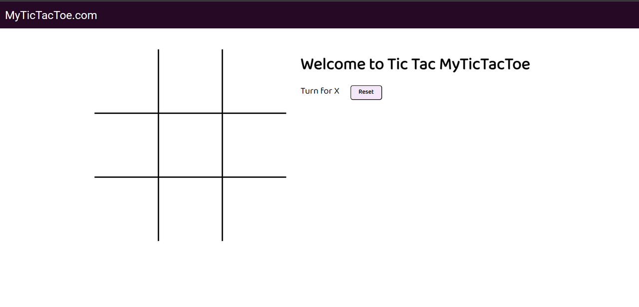 Tic-Tac-Toe Web Game Screenshot
