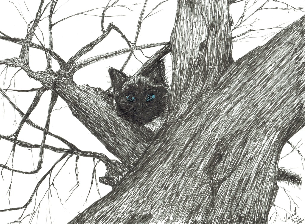 Vincent-Alexander-Booth-Apple-tree-Baby-2015-ink-on-paper-Meister-Drucke-377853