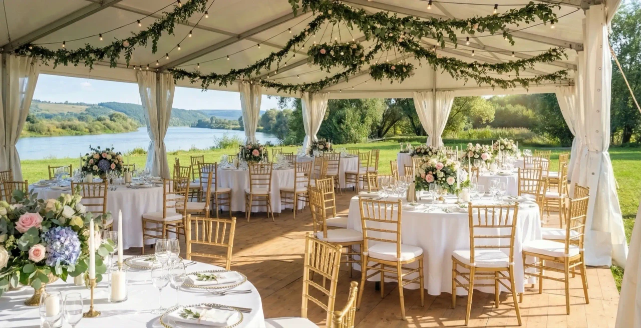 Шатер двухскатный 10х20 метров