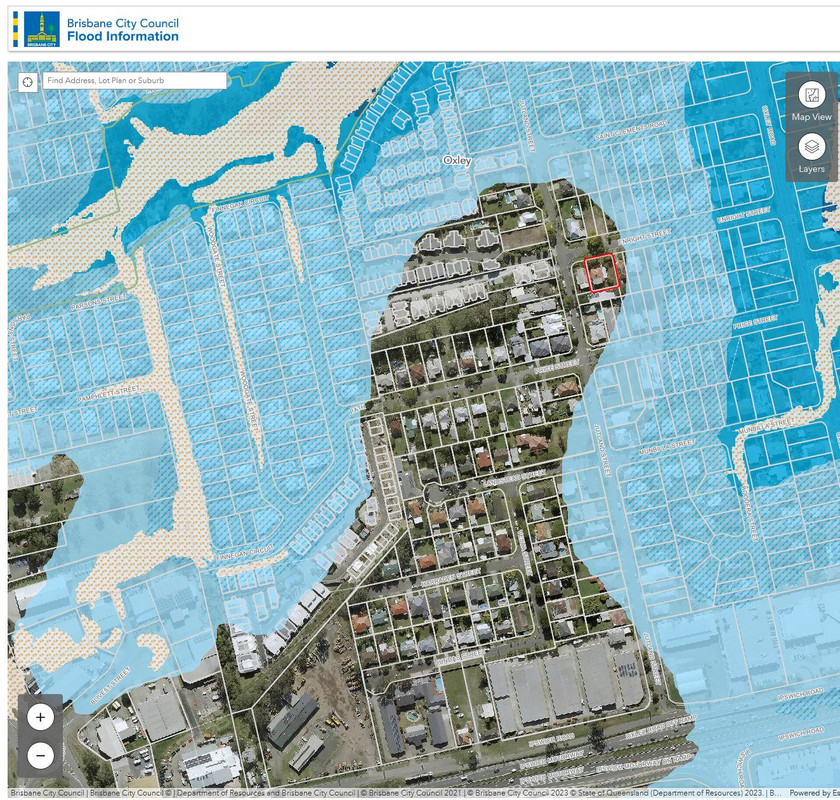 oxley floodmap