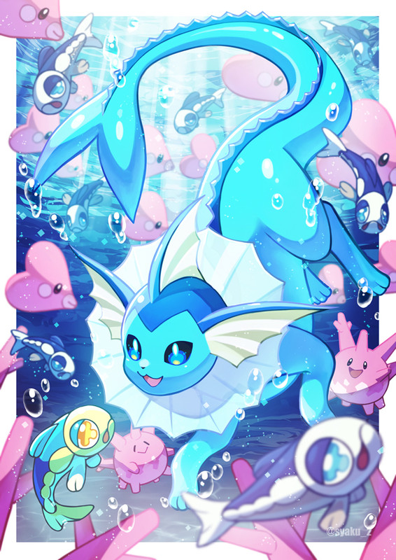 vaporeon-luvdisc-wishiwashi-corsola-and-