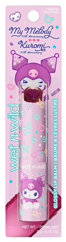 The Kuromi tinted lip balm from the my melody 50th anniversary and kuromi 20th anniversary collection
