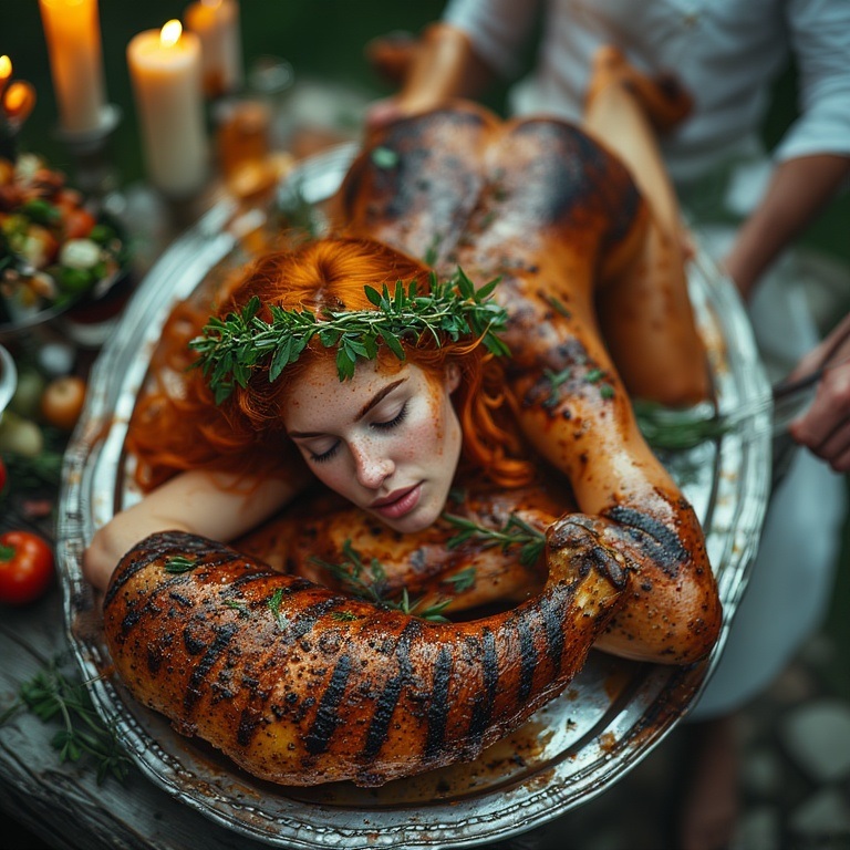 Garden wedding wom served Redhair spez 0 27