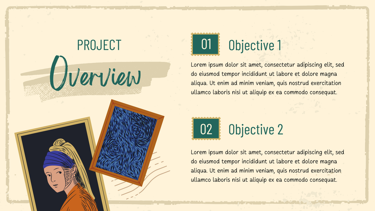 Green and Beige Illustrative Museum of History Presentation