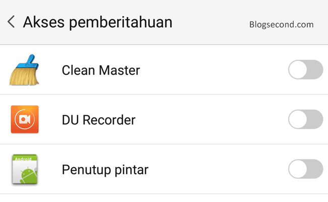 Mematikan Aplikasi yang Meminta Izin Akses Pemberitahuan