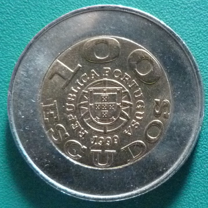 100 Escudos. Portugal (1999) Con error. POR-100-Escudos-1999-UNICEF-error-Republica-Portugusa-anv