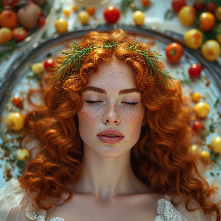 Garden wedding wom sleep begin Redhair 0 10