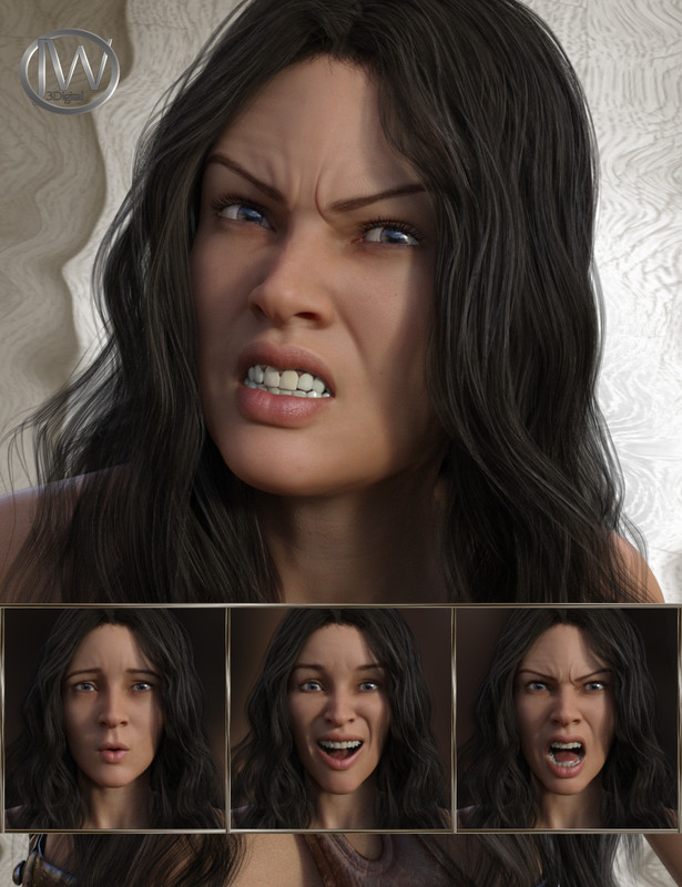 Beautiful Warrior – Expressions for Genesis 8 Female and Gia 8
