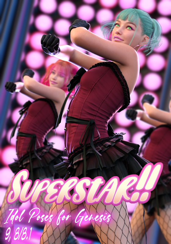 Superstar!! Idol Poses for Genesis 9, 8/8.1