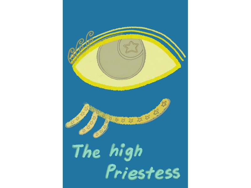 2 The High Priestess 여사제 손그림 썸네일