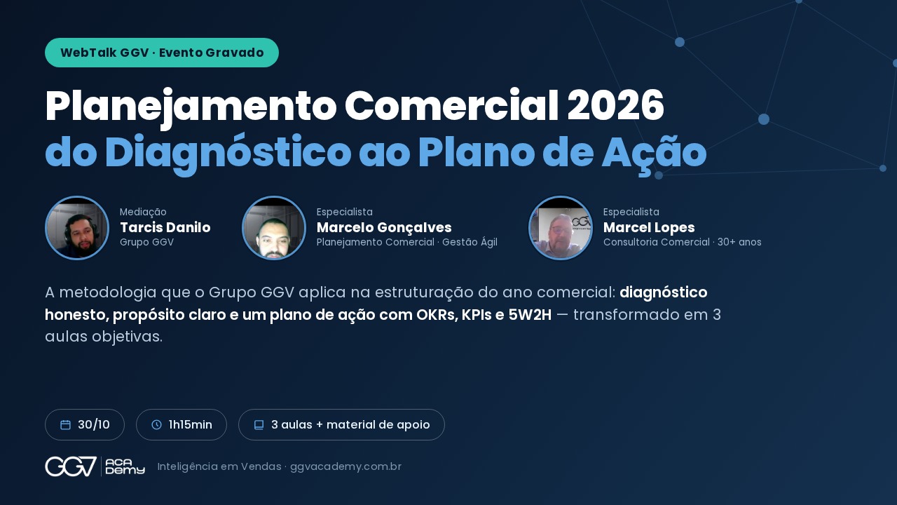 Planejamento Comercial 2026: do Diagnóstico ao Plano de Ação