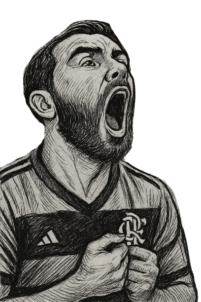 Ilustração da coluna É Mengão na veia!!!