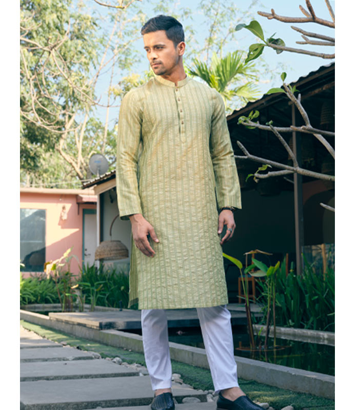 Men’s Exclusive Olive Design Panjabi EID