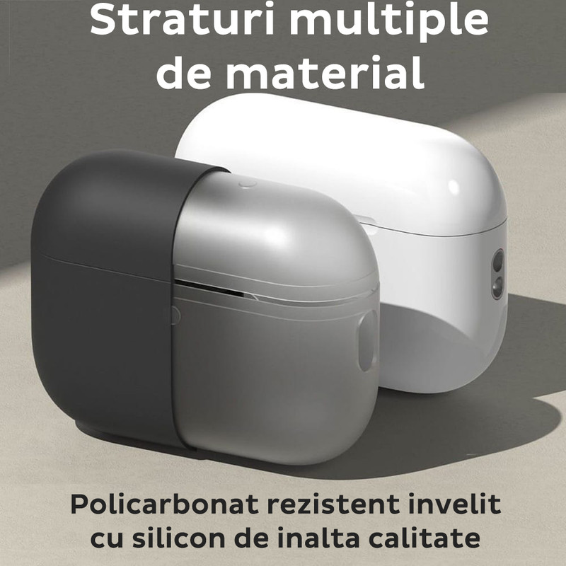 Husa pentru Apple AirPods Pro 3 Ringke, Silicon premium, Breloc Carabina, Snur detasabil, Incarcare Wireless, Roz imgi 381 2686831