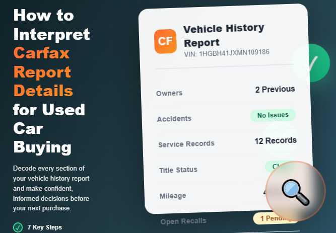 How to Interpret the Details in a Carfax Report for Used Car Buying?