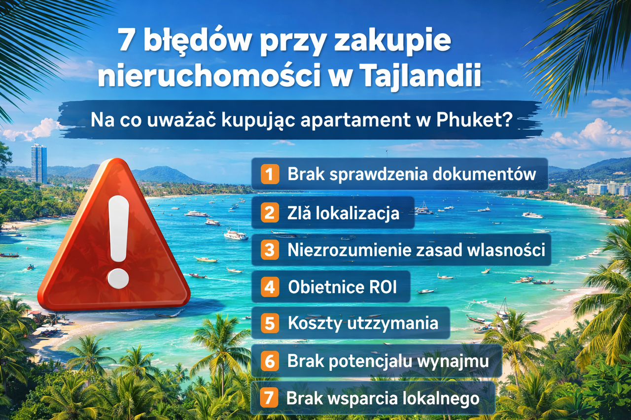 7 błędów przy zakupie nieruchomości w Tajlandii