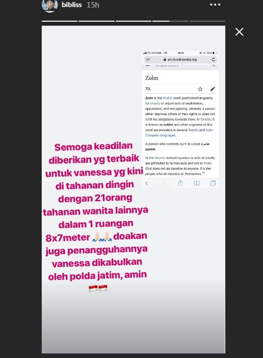 Insta Story Bibi Ardiansyah