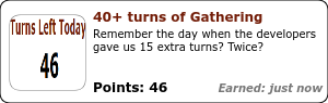 A fake Flight Rising legacy achievement that reads ' 40+ Turns of Gathering. Remember the day when the developers gave us 15 extra turns? Twice?' Points: 46 Earned: Just Now