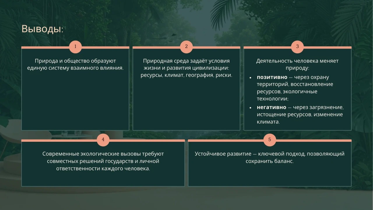 Учебная презентация «Взаимосвязь природы и общества» — слайд 6