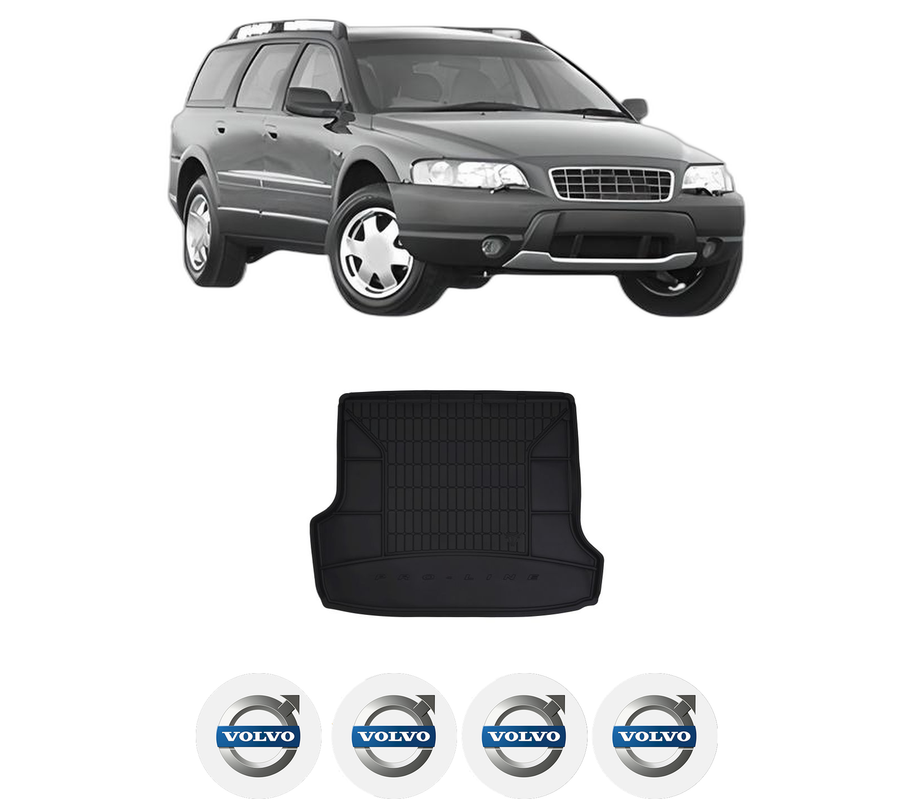 Tavita Portbagaj VOLVO XC70 I Cross Country (295) din 1997-2007, Protectie Portbagaj Auto, 4x Stickere auto cu VOLVO