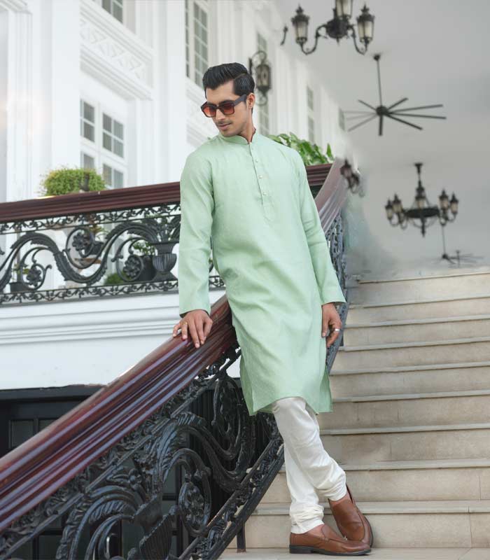 Men’s Exclusive Punjab & Pajama : Lemon Design