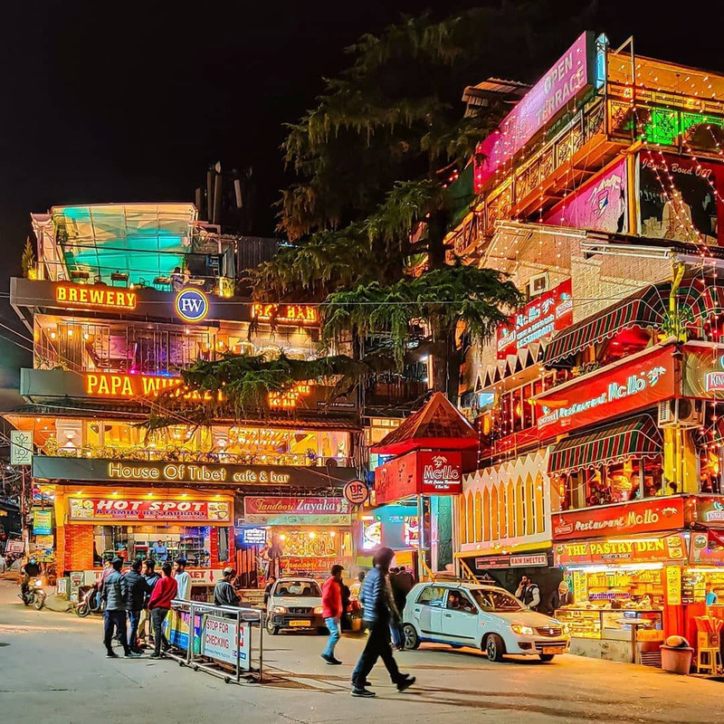 McLeodganj's main market square