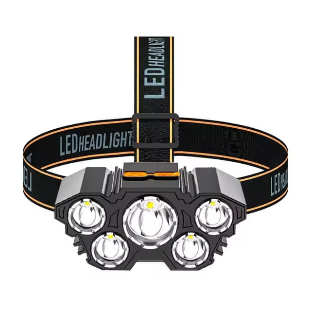 Linterna frontal LED de alta potencia con banda elástica.