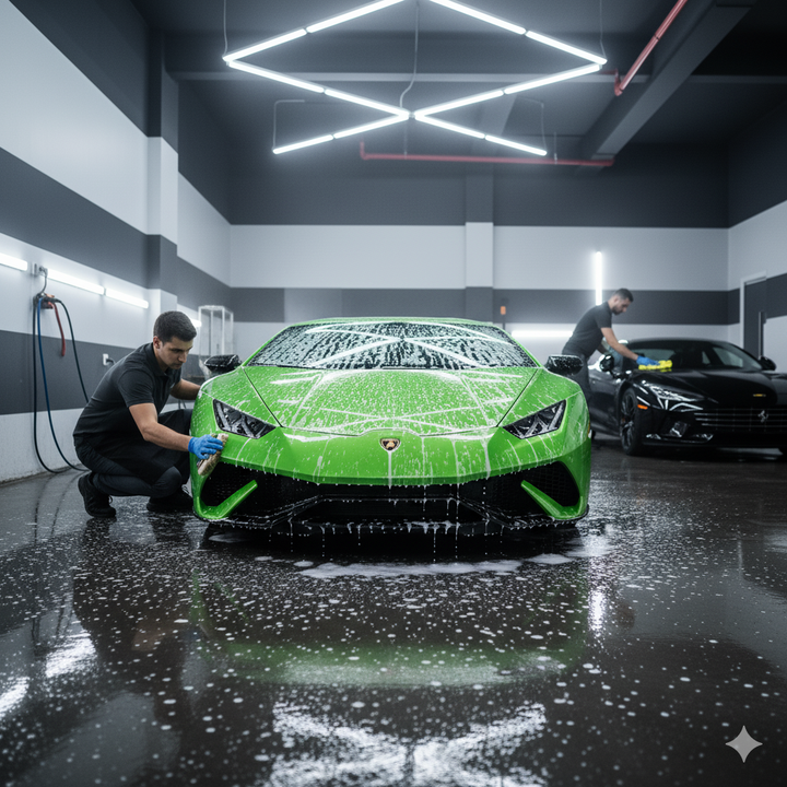 Hand car wash for Scottsdale neighborhood, near 83rd & Cicero — foam pre-soak, two-bucket method
