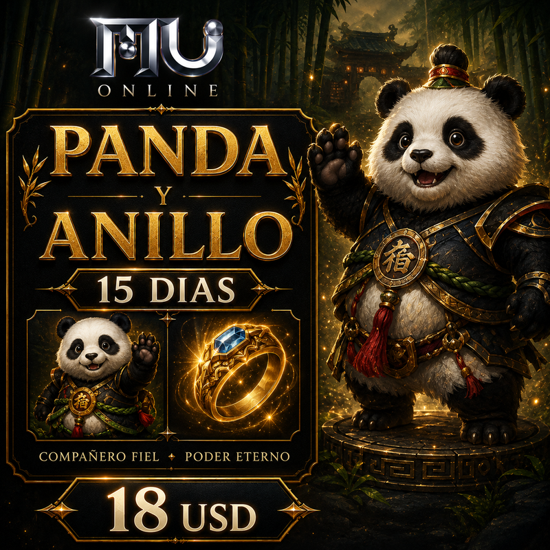 PANDA Y ANILLO 15 DIAS