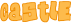 the word "castle" (my name) in the font "mixed up"