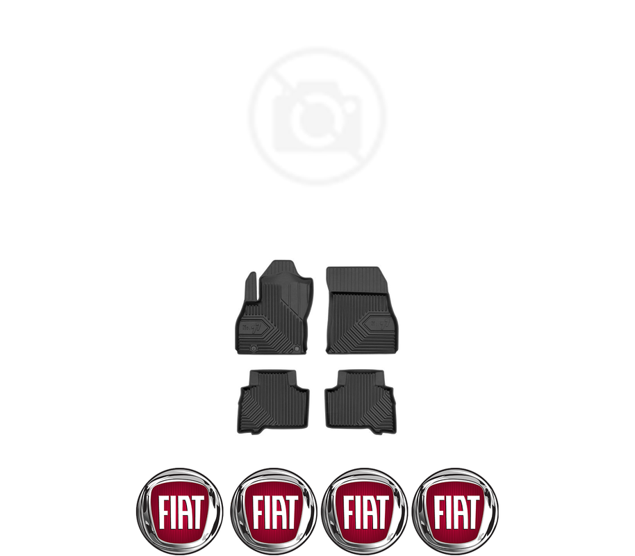 Set covorase presuri FIAT FIORINO / QUBO din 2015-2020, auto, din cauciuc thermoplastic, 4 Stickere auto cu FIAT