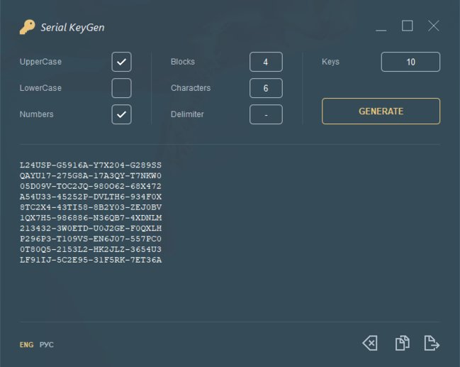 Serial KeyGen 1.0 Serial KeyGen 1.0