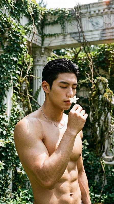 Man smelling flower 202604080711 3