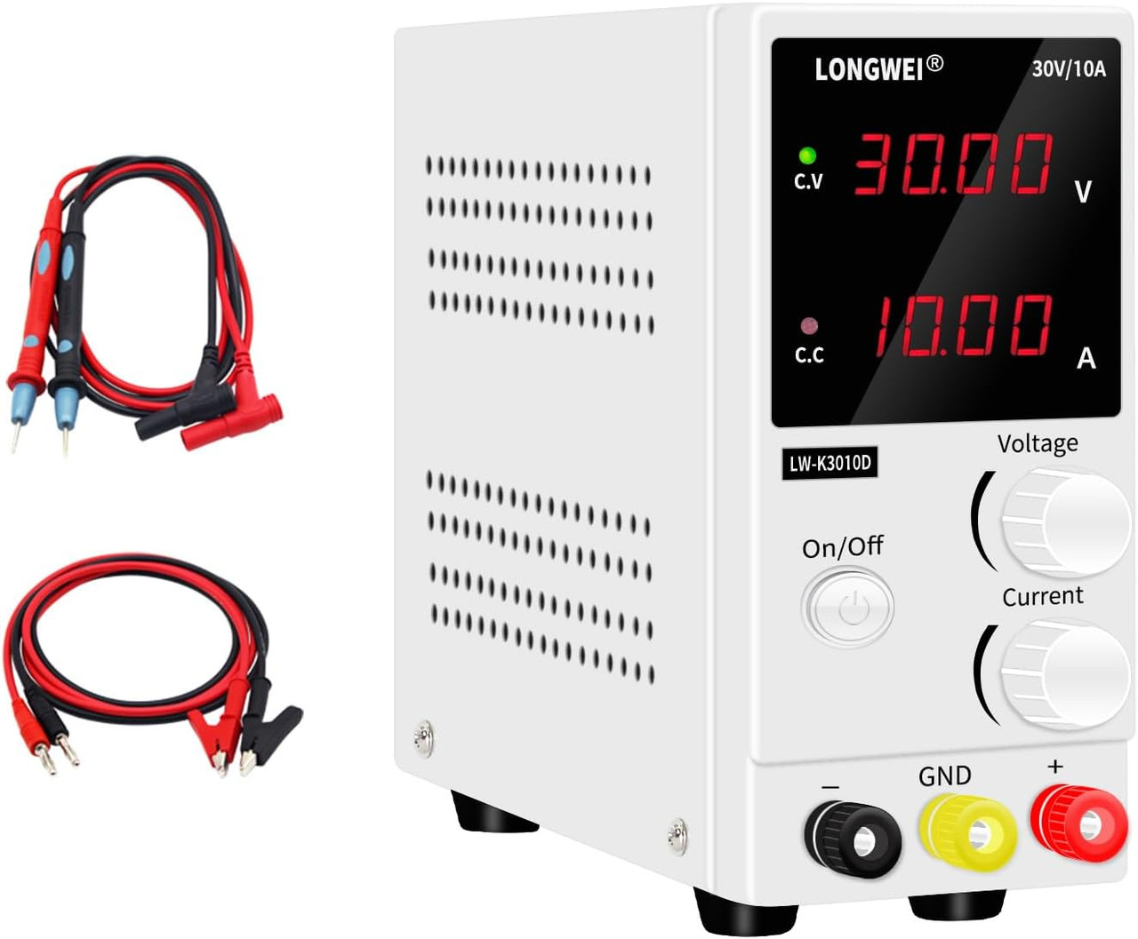 30V 10A adjustable bench power supply for electroplating setups
