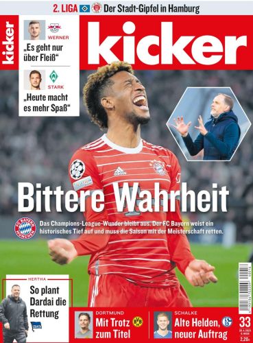 Cover: Kicker Sportmagazin No 32 vom 20  April 2023