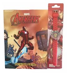AVENGERS HISTORIETA + RELOR ACERO AZUL