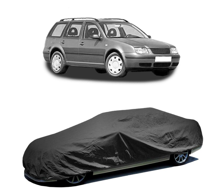 Husa tip prelata auto pentru Volkswagen Bora Variant (1J6) 1999 - 2005,culoare negru, material textil impermeabil, rezistanta la intemperii praf UV, CARPASSION Husa Protectie