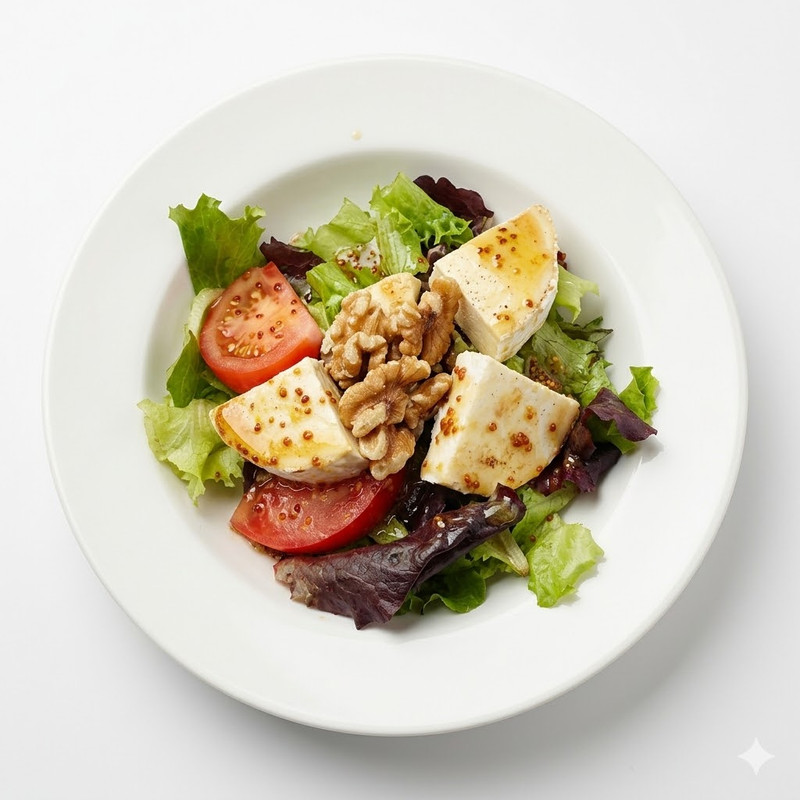 Ensalada de rulo de cabra