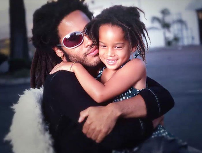 Zoe with her father Lenny Kravitz