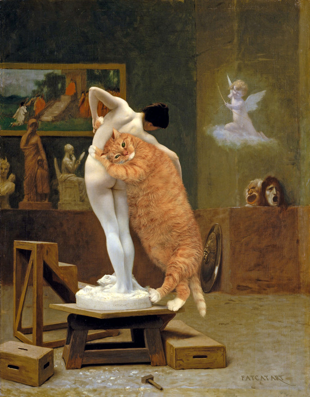 Gerome-Pygmalion-Cat-and-Galatea