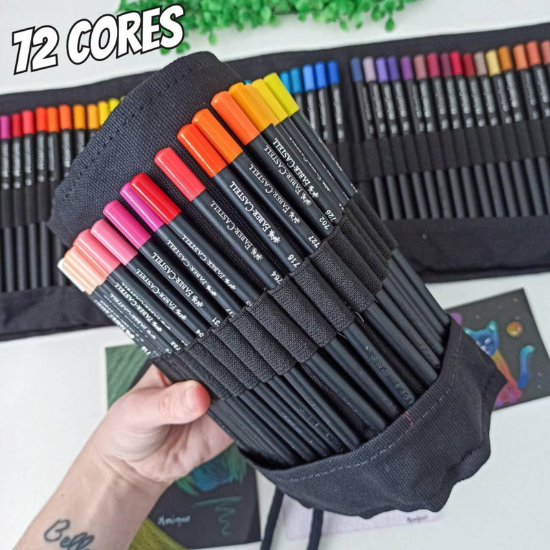 Estojo de Tecido com 72 Ecolápis de Cor SuperSoft Faber-Castell