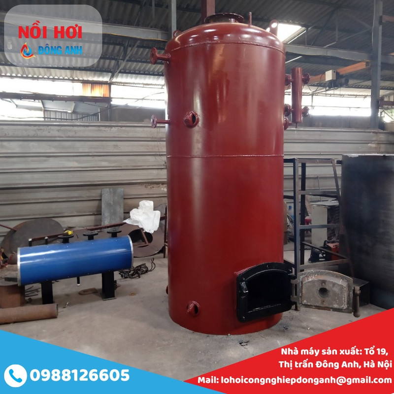 lò hơi đốt than củi 500