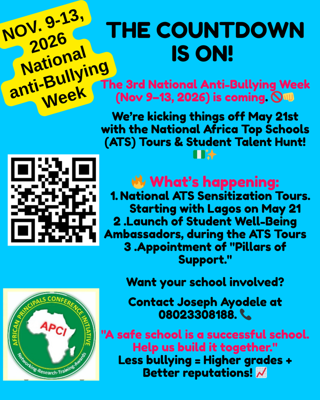 URGENT: MOBILIZATION FOR THE 2026 NATIONAL ANTI-BULLYING WEEK (NOV. 9–13)