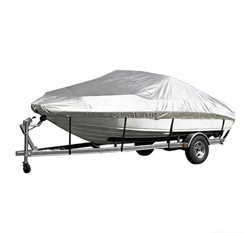 Sliver Heavy-Duty V-Hull Shield for 20 to 22 FT Yachts - All-Weather Water / Dust / UV Resistant 190T Silver Coated Marine Protector