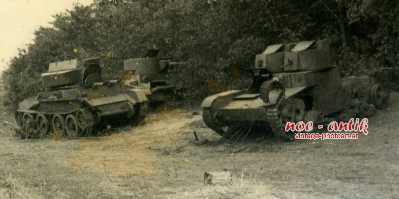 WK2 Ostfront zerstörte russische Panzer Tank T26
