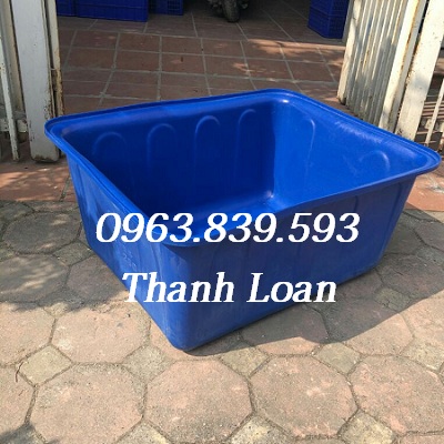 Thùng nhựa nuôi cá dung tích 50L đến 2000L / Lh 0963 839 593 Ms.Loan Thung-nuoi-ca-200-L-hinh-chu-nhat-1